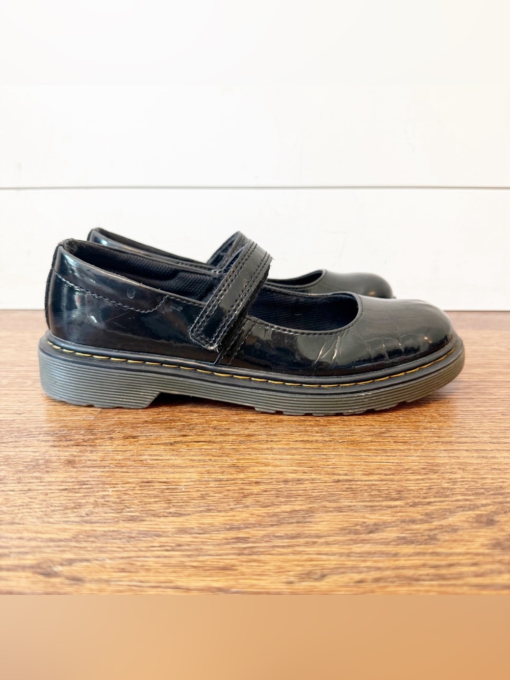 Dr. Martens | Kids Maccy Patent Leather Mary Jane Shoes - Black Size 4